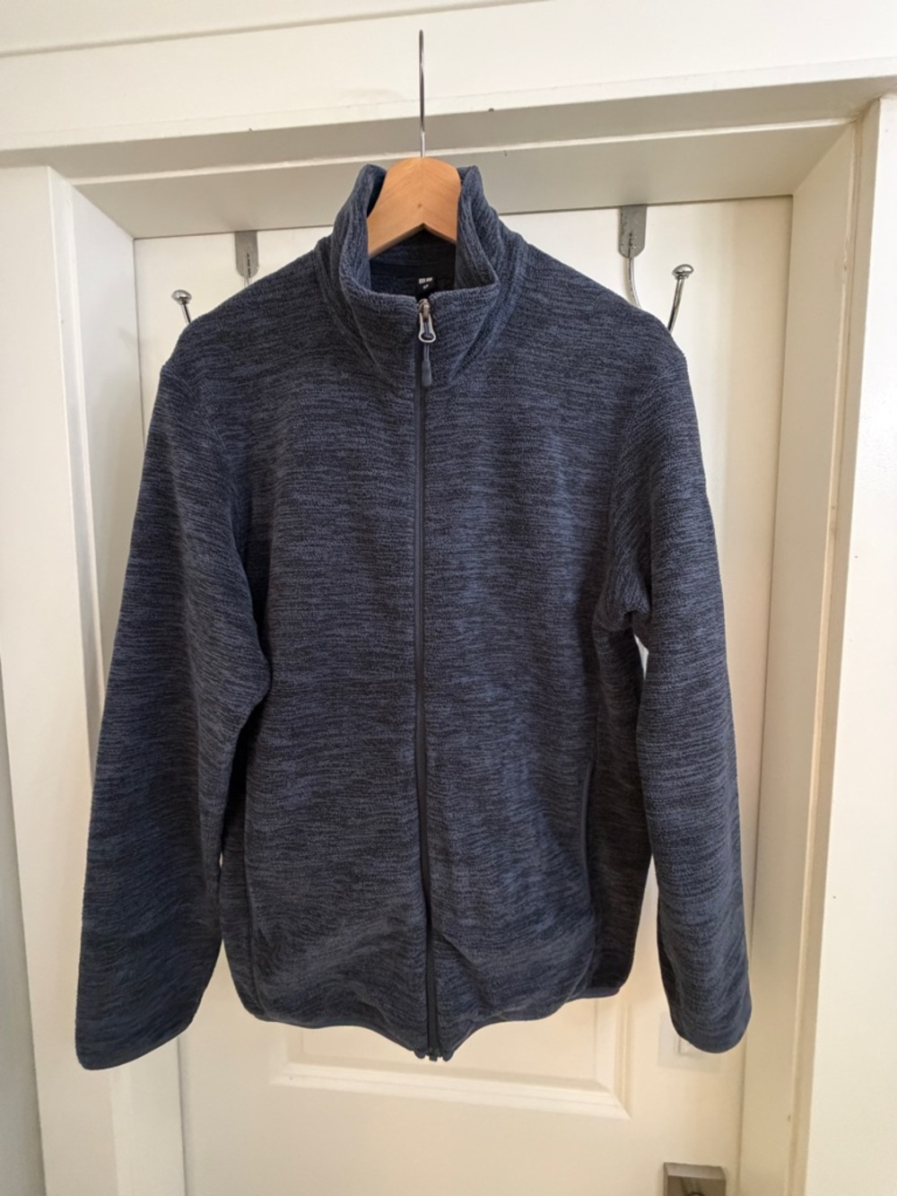Uniqlo Men's Full-Zip Heathered Charcoal Sweater Jacket